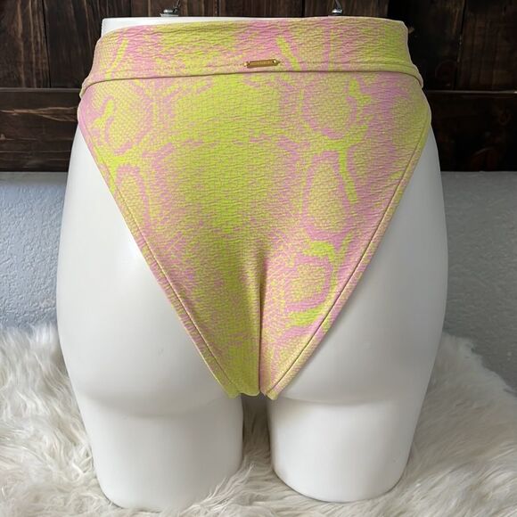 Victoria Secret High Cut Cheeky Bikini Bottom Sz- Small - Picture 1 of 12